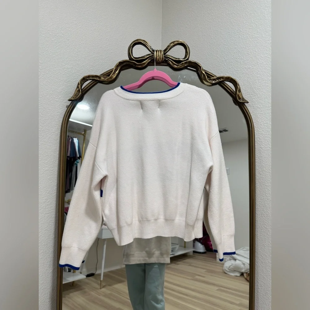 Abercrombie & Fitch NFL Sweater Buffalo Bills LuxeLoft V-Neck - Picture 3 of 4